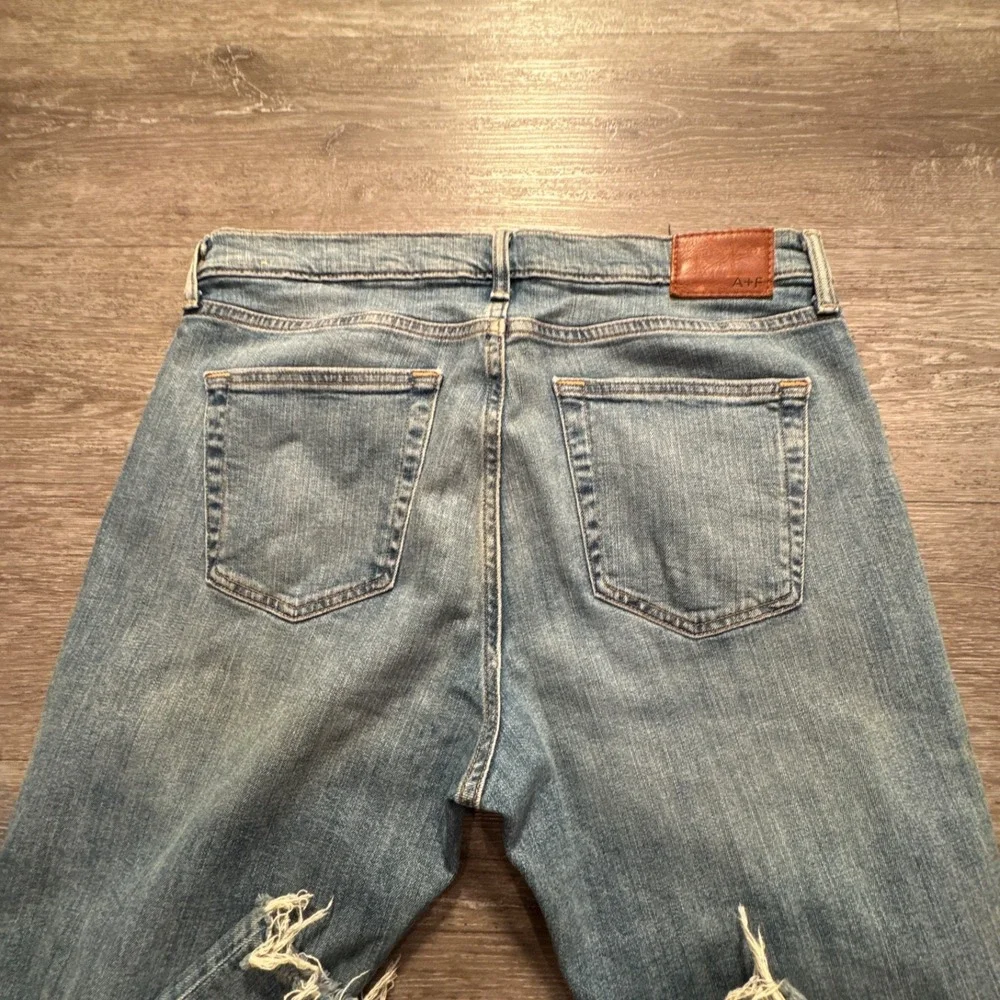 Abercrombie & Fitch Jeans Mens 34 Blue Denim Rustin Athletic Slim Stretch 34x26 - Picture 7 of 12